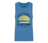 Blend BHCali Herren Tank Top Sport-Shirt Muscle-Shirt mit Print Baumwollmischung Regular fit, Größe:3XL, Farbe:Federal Blue (74001)