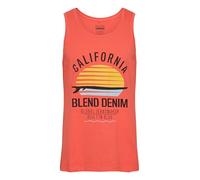Blend BHCali Herren Tank Top Sport-Shirt Muscle-Shirt mit Print, Größe:XXL, Farbe:Coral Sea Red (73828)