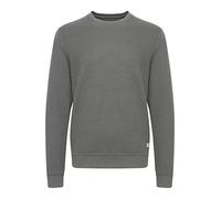 Blend BHChristo Herren Sweatshirt Pullover Sweater mit Rundhalsausschnitt Rippbündchen Label-Details Baumwollmischung Regular fit, Größe:M, Farbe:Iron Gate (193910)