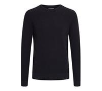 Blend Herren Strickpullover BHCodford – Feinstrick, Rundhalsausschnitt, meliert, Größe S, Schwarz