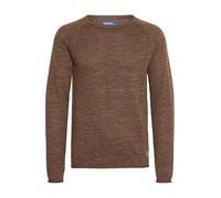 Blend BHDan Herren Strickpullover Feinstrick Pullover mit Rundhalsausschnitt Baumwollmischung Label-Patch Regular fit, Größe:S, Farbe:Coffee Brown (71507)