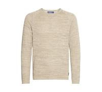 Blend BHDan Herren Strickpullover Feinstrick Pullover mit Rundhalsausschnitt Baumwollmischung Label-Patch Regular fit, Größe:3XL, Farbe:Bone White (70016)