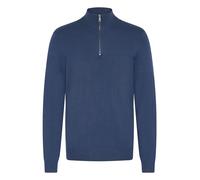 Troyer BLEND "BHDAN", Jungen, Gr. XL, blau (marineblaus), Feinstrick, 70% Viskose, 30% Nylon, meliert, Basic, normal normal, ohne Ausschnitt, Pullover Troyer, Stilvoller Troyer mit Reißverschluss (932