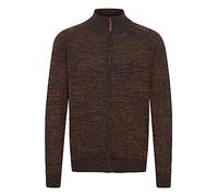 Blend BHDaniri Herren Strickjacke Cardigan Feinstrick mit Stehkragen Reißverschluss Rippbündchen Baumwollmischung Regular fit, Größe:2XL, Farbe:Burned Orange (73823)