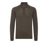 Blend BHDanovan Herren Strickpullover Troyer Feinstrick Pullover mit Troyerkragen Reißverschluss Rippbündchen Baumwollmischung Regular fit, Größe:M, Farbe:Charcoal (70818)