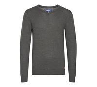 Blend BHDansel Herren Strickpullover Feinstrick Pullover mit V-Ausschnitt Rippbündchen Baumwollmischung Regular fit, Größe:L, Farbe:Charcoal (70818)