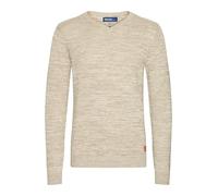 Blend BHDansel Herren Strickpullover Feinstrick Pullover mit V-Ausschnitt Rippbündchen Baumwollmischung Regular fit, Größe:2XL, Farbe:Bone White (70016)