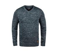Blend BHDansel Herren Strickpullover Feinstrick Pullover mit V-Ausschnitt Rippbündchen Baumwollmischung Regular fit, Größe:XL, Farbe:Navy (70230)
