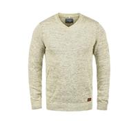 Blend BHDansel Herren Strickpullover Feinstrick Pullover mit V-Ausschnitt Rippbündchen Baumwollmischung Regular fit, Größe:3XL, Farbe:Bone White (70016)