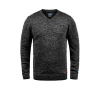 Blend BHDansel Herren Strickpullover Feinstrick Pullover mit V-Ausschnitt Rippbündchen Baumwollmischung Regular fit, Größe:2XL, Farbe:Black (70155)