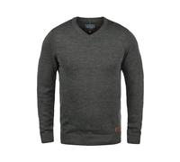 Blend BHDansel Herren Strickpullover Feinstrick Pullover mit V-Ausschnitt Rippbündchen Baumwollmischung Regular fit, Größe:M, Farbe:Charcoal (70818)