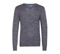 Blend BHDansel Herren Strickpullover Feinstrick Pullover mit V-Ausschnitt Rippbündchen Baumwollmischung Regular fit, Größe:2XL, Farbe:Ensign Blue (70260)