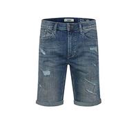 Blend BHDeniz Herren Jeans Shorts Kurze Denim Hose mit Destroyed-Optik und Stretch, Größe:3XL, Farbe:Denim middleblue (76201)