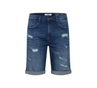 Blend BHDeniz Herren Jeans Shorts Kurze Denim Hose mit Destroyed-Optik und Stretch, Größe:L, Farbe:Denim Darkblue (76207)