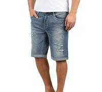 Blend BHDeniz Herren Jeans Shorts Kurze Denim Hose mit Destroyed-Optik und Stretch, Größe:L, Farbe:Denim Lightblue (76200)