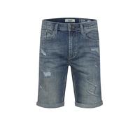Jeansshorts BLEND "BHDeniz", Herren, Gr. M, US-Größen, denim middle blau, Web, 98% Baumwolle, 2% Elastan, unifarben, regular fit kurz, Jeans Jeansshorts, Stilvolle 5-Pocket-Jeansshorts mit Destroyed-E