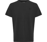 Blend T-Shirt mit geripptem Rundhalsausschnitt Modell 'Dinton' in Black, Größe L