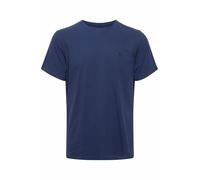 Blend Herren T-Shirt BHDINTON – gerippter Rundhals, 95% Baumwolle/5% Elasthan – Dunkelblau XXL