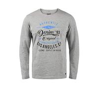 Blend BHDopper Herren Longsleeve Langarmshirt Shirt mit Print Baumwollmischung Regular fit, Größe:L, Farbe:Stone Mix (70813)