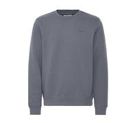 Rundhalspullover BLEND "BHDownton", Herren, Gr. 3XL, iron gate, Sweatware, 50% Baumwolle, 50% Polyester, unifarben, regular fit normal, Rundhals, Pullover Rundhalspullover, Klassisches Sweatshirt mit