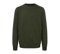 Blend Rundhalspullover BHDownton – 50% Baumwolle/50% Polyester, Regular-Fit, Dunkelgrün, Gr. L