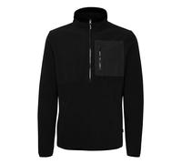 Blend BHFloren Herren Fleecepullover Pullover mit Stehkragen Brusttasche Eingrifftaschen Regular fit, Farbe: Black (194007), Größe: L