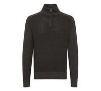 Blend BHGanbolf Herren Strickpullover Troyer Grobstrick Pullover mit Reißverschluss 100% Baumwolle Regular fit, Größe:M, Farbe:Charcoal (70818)