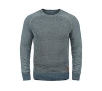 Rundhalspullover BLEND "Rundhalspullover BHGandolf", Herren, Gr. XXXL, blau (ensign blau), Feinstrick, Obermaterial: 100% Baumwolle CO., casual, Rundhals, Langarm, Pullover (53902635-XXXL) ensign blau