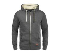 Blend BHHulker Herren Sweatjacke Kapuzenjacke Hoodie mit Kapuze Reißverschluss Kängurutasche Baumwollmischung Regular fit, Größe:3XL, Farbe:Charcoal (70818)
