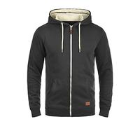 Blend BHHulker Herren Sweatjacke Kapuzenjacke Hoodie mit Kapuze Reißverschluss Kängurutasche Baumwollmischung Regular fit, Größe:M, Farbe:Black (70155)