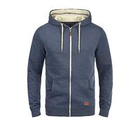 Blend BHHulker Herren Sweatjacke Kapuzenjacke Hoodie mit Kapuze Reißverschluss Kängurutasche Baumwollmischung Regular fit, Größe:L, Farbe:Navy (70230)