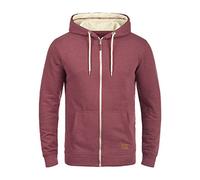 Blend BHHulker Herren Sweatjacke Kapuzenjacke Hoodie mit Kapuze Reißverschluss Kängurutasche Baumwollmischung Regular fit, Größe:XL, Farbe:Zinfandel (73006)