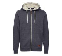 Blend BHHulker Herren Sweatjacke Kapuzenjacke Zip-Hoodie Pullover mit Teddy-Futter Kängurutasche Rippbündchen Baumwollmischung Regular fit, Größe:L, Farbe:Navy Teddy (74653)