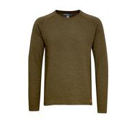 Blend BHJohn Herren Strickpullover Feinstrick Pullover mit Rundhals-Ausschnitt Baumwollmischung Regular fit, Größe:L, Farbe:Burnt Olive (77011)