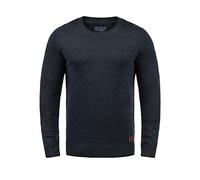 Blend BHLars Herren Strickpullover Feinstrick Pullover mit Rundhals-Ausschnitt Baumwollmischung Regular fit, Größe:2XL, Farbe:Navy (70230)