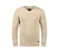 Blend BHLasse Herren Strickpullover Feinstrick Pullover mit V-Ausschnitt Baumwollmischung Regular fit, Größe:XL, Farbe:Sand Mix (70810)