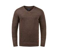 Blend BHLasse Herren Strickpullover Feinstrick Pullover mit V-Ausschnitt Baumwollmischung Regular fit, Größe:XXL, Farbe:Mocca Mix (70816)