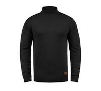 Rollkragenpullover BLEND "BHLatif", Herren, Gr. XXL, schwarz, Feinstrick, 50% Baumwolle, 50% Polyacryl, unifarben, regular fit, ohne Ausschnitt, eingesetzt, Pullover, Feinstrick Pullover mit Rollkrage