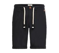 Blend BHLias Herren Leinenshorts Kurze Leinenhose Bermuda Eingrifftaschen Gürtelschlaufen Leinenmix Regular fit, Größe:M, Farbe:Black (70155)