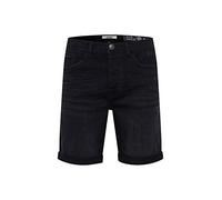 Blend BHMartels Herren Jeans Shorts Kurze Denim Hose mit Destroyed-Optik und Stretch Slim Fit, Größe:M, Farbe:Denim Black (76204)