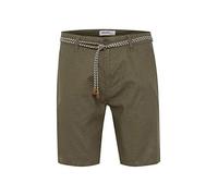 Blend BHMennok Herren Leinenshorts Kurze Leinenhose Bermuda mit Gürtel Regular fit, Größe:M, Farbe:Dusty Olive (180515)