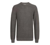 Blend BHMgoar Herren Strickpullover Pullover mit Rundhals Rippbündchen 100% Baumwolle Regular fit, Größe:L, Farbe:Charcoal Mix (200278)