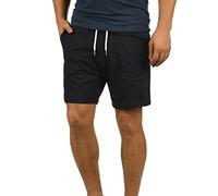 Sweatshorts BLEND "BHMulker", Herren, Gr. XL, US-Größen, schwarz, Sweatware, 70% Baumwolle, 30% Polyester, unifarben, regular fit kurz, Hosen, Kurze Hose mit Kontrastkordeln (95141640-XL) schwarz
