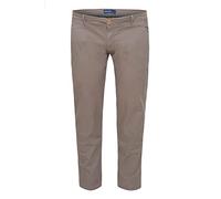 Chinohose BLEND "BHNatan Big & Tall", Herren, Gr. 46, Länge 30, granite, Web, 98% Baumwolle, 2% Elasthan, unifarben, regular fit lang, Hosen Chinohose, Stilvolle Chinohose in großen Größen (89999432-4
