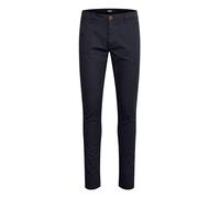 Chinohose BLEND "BHNatan", Herren, Gr. 34, Länge 34, schwarz navy blau, Web, 98% Baumwolle, 2% Elasthan, unifarben, schmal normal, Hosen Chinohose, Chinohose Slim Fit mit Gürtelschlaufen (97055721-34)