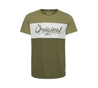 Blend BHNero Herren T-Shirt Kurzarm Shirt Print mit Streifen und Rundhalsausschnitt, Größe:XXL, Farbe:Four Leaf Clover (180420)