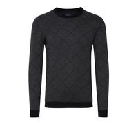 Blend BHNison Herren Strickpullover Feinstrick Pullover aus 100% Baumwolle, Größe:L, Farbe:Charcoal Mix (200278)