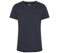 T-Shirt BLEND "T-Shirt NHNoel", Herren, Gr. L, blau (denim blau), Obermaterial: 100% Baumwolle CO., casual, slim fit normal, Rundhals, Kurzarm, Shirts (83202815-L) denim blau
