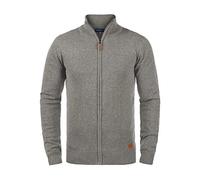 Blend Norman Herren Strickjacke Cardigan Feinstrick mit Stehkragen und Reißverschluss, Größe:L, Farbe:Zink Mix (70815)