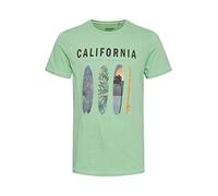 Blend BHOrin Herren T-Shirt Kurzarm Shirt Basic Print mit Rundhalsausschnitt, Größe:XL, Farbe:Hemlock (156114)